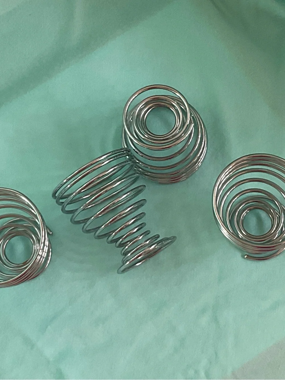 Metal Spring Egg Cups -Set 4